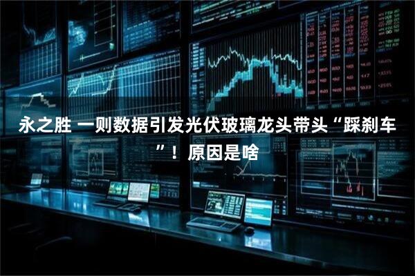 永之胜 一则数据引发光伏玻璃龙头带头“踩刹车”！原因是啥